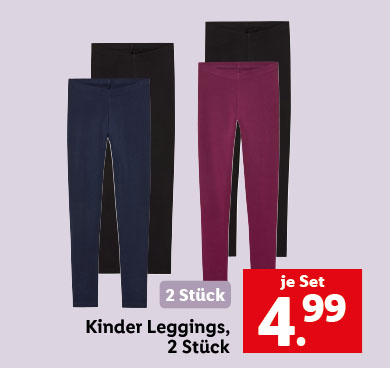 Kinder Leggings, 2 Stück