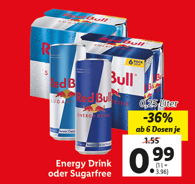 Energy Drink oder Sugarfree