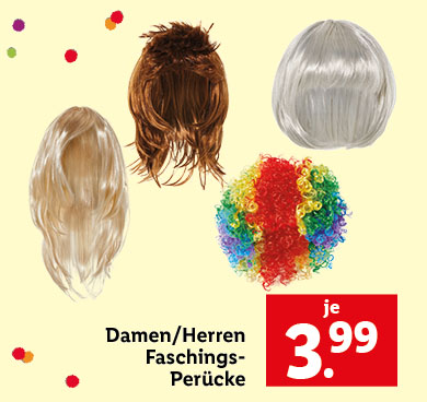 Damen/Herren Faschings-Perücke
