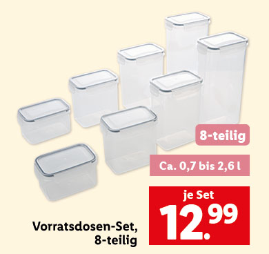 Vorratsdosen-Set, 8-teilig