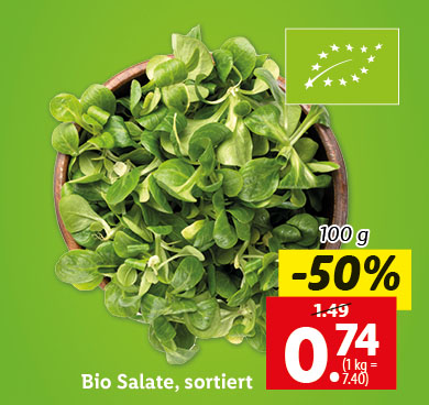 Bio Salate, sortiert