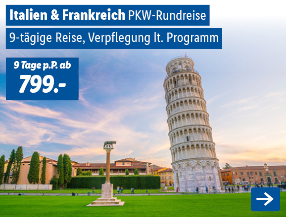 Italien & Frankreich - PKW-Rundreise