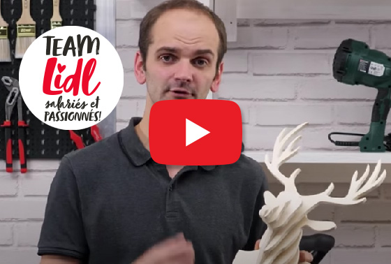 Réalisation d'un cerf de Noël en bois avec Frédéric