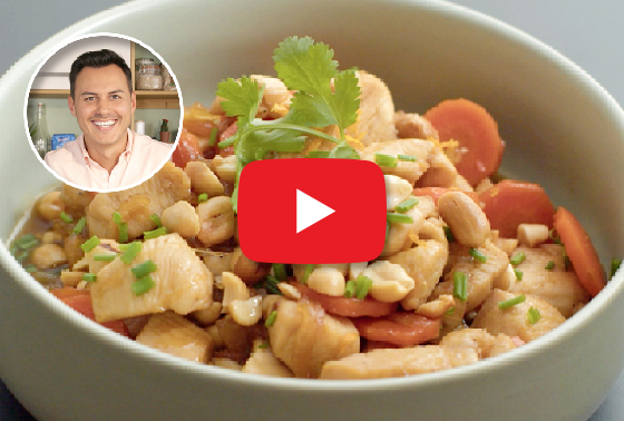 Poulet caramélisé aux cacahuètes