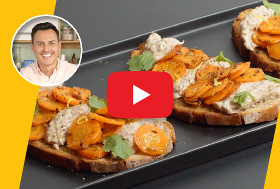 Bruschetta sardines et carottes