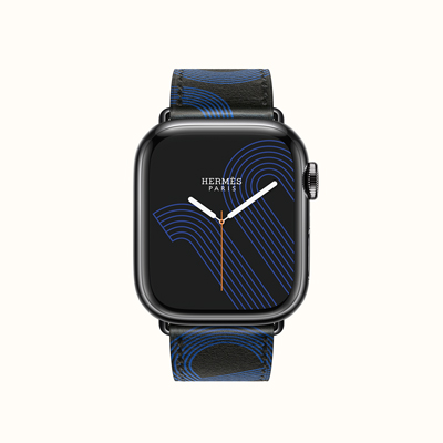 SPACE BLACK SERIES 7 CASE & BAND APPLE WATCH HERMES SINGLE TOUR 45 MM