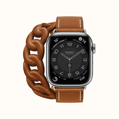 SERIES 7 CASE & BAND APPLE WATCH HERMES DOUBLE TOUR 41 MM GOURMETTE