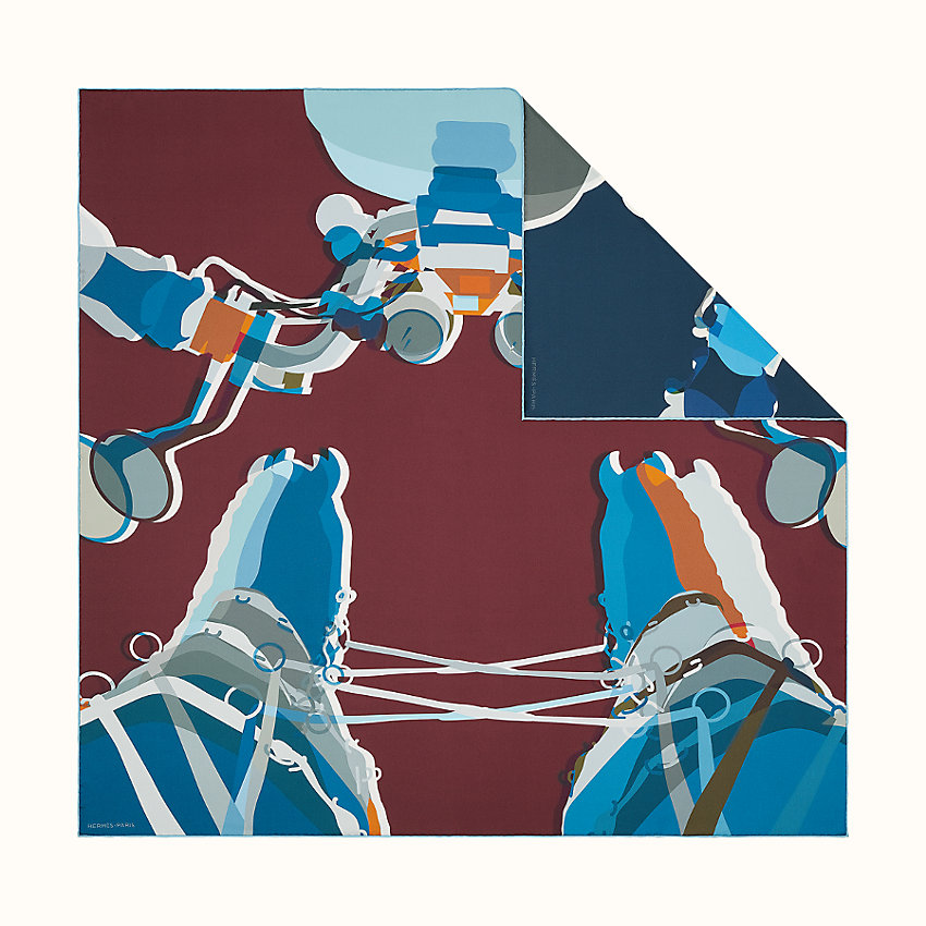 HERMES, DRIVE ME CRAZY DOUBLE FACE SCARF 90