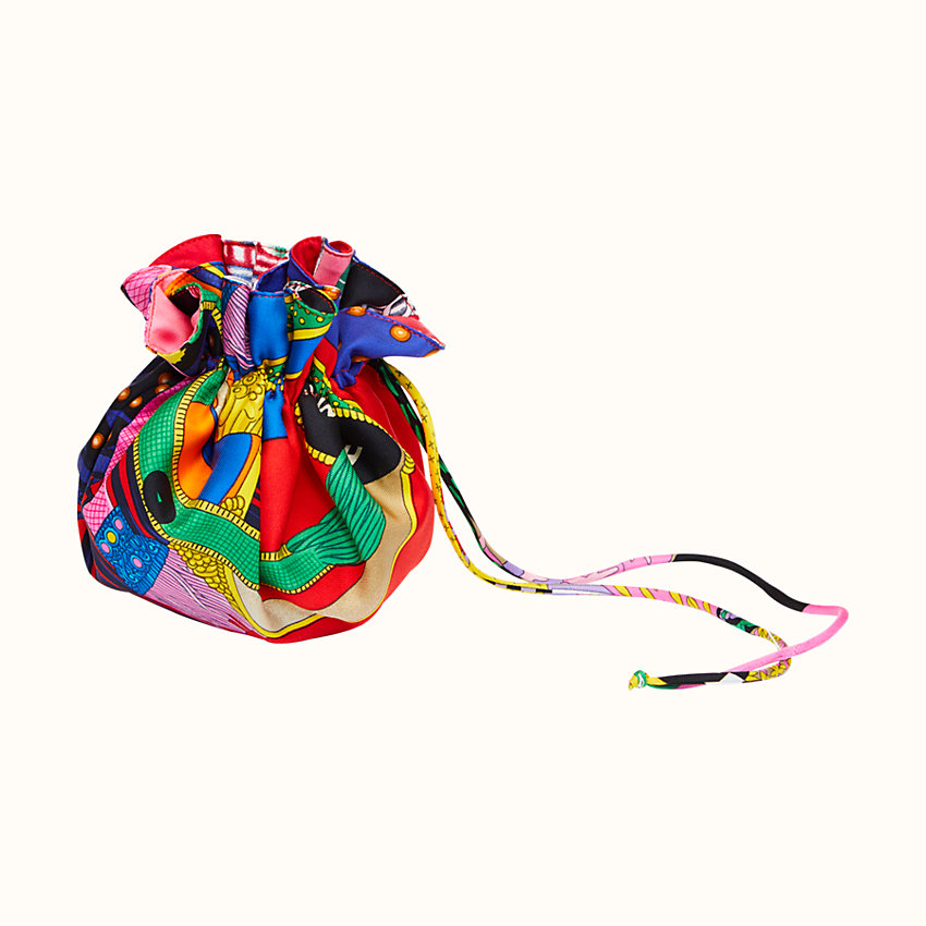 REVERSIBLE SILK COIN PURSE PM