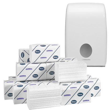 Sparset Kimberly Clark Kleenex FalthandtÃ¼cher Ultra Interfold + Gratis Spender