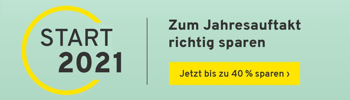Start 2021 â Zum Jahresauftakt bis zu 40% sparen