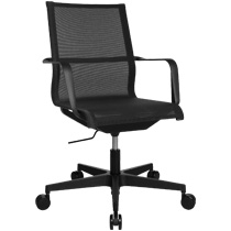 Topstar BÃ¼rostuhl Sitness Life 40, mit Armlehnen, 3D Mechanik, Flachsitz, NetzrÃ¼cken, schwarz/schwarz