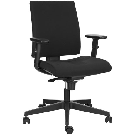 NowyStyl Bürostuhl Intrata, mit Armlehnen, Synchronmechanik, Muldensitz, schwarz