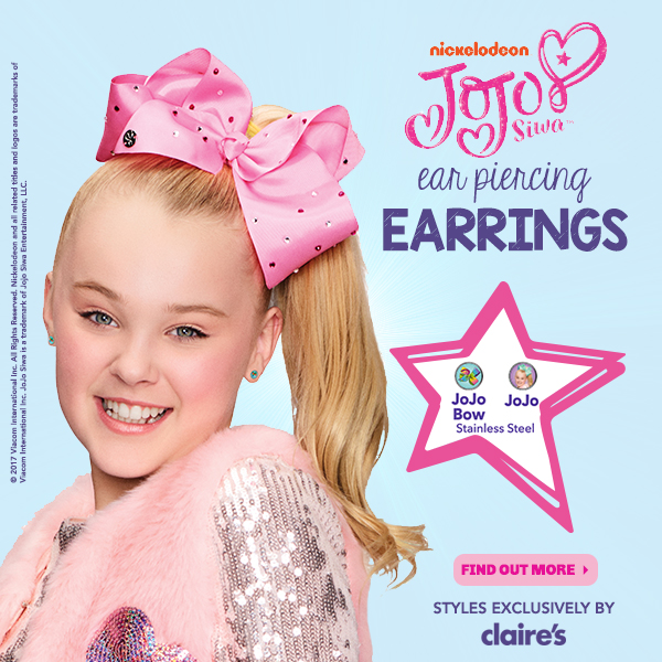 Claire's: NEW JoJo Ear Piercing! 🎀 Shop the Mermaid Bows | Milled