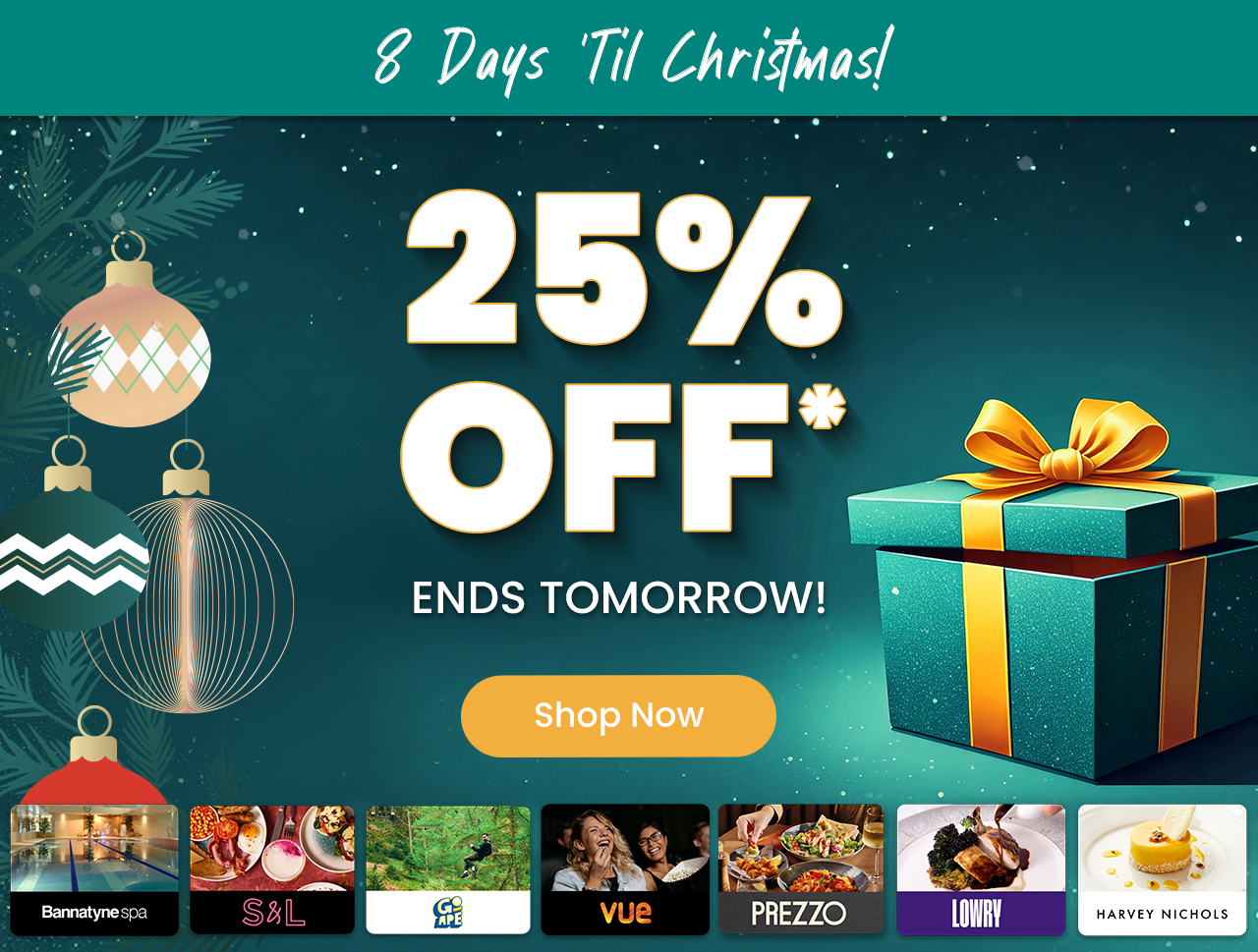 25% Off Ends Tomorrow!