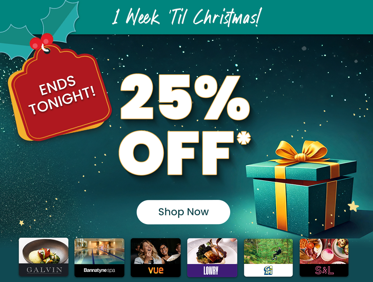 25% Off Ends Tonight!