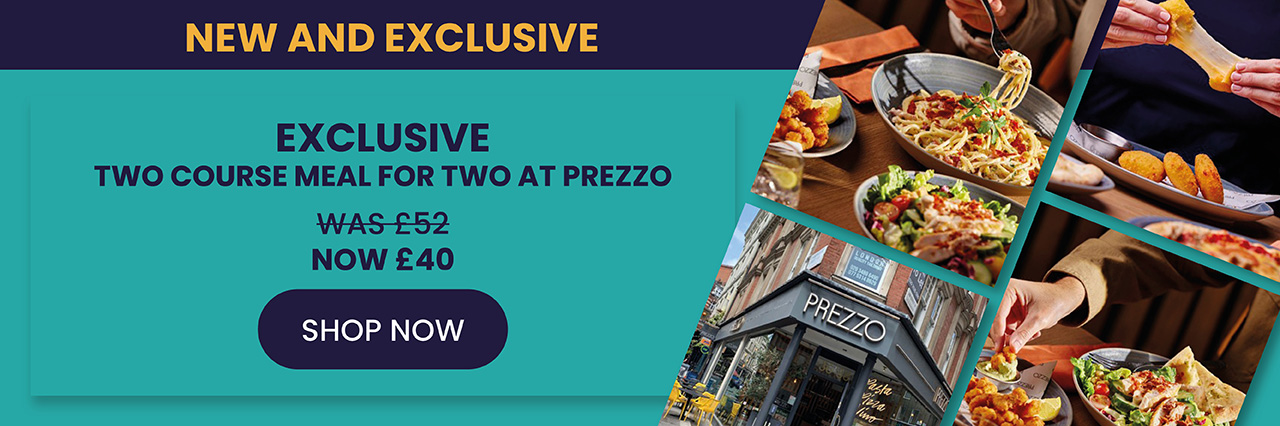 Two Course Meal For Two At Prezzo