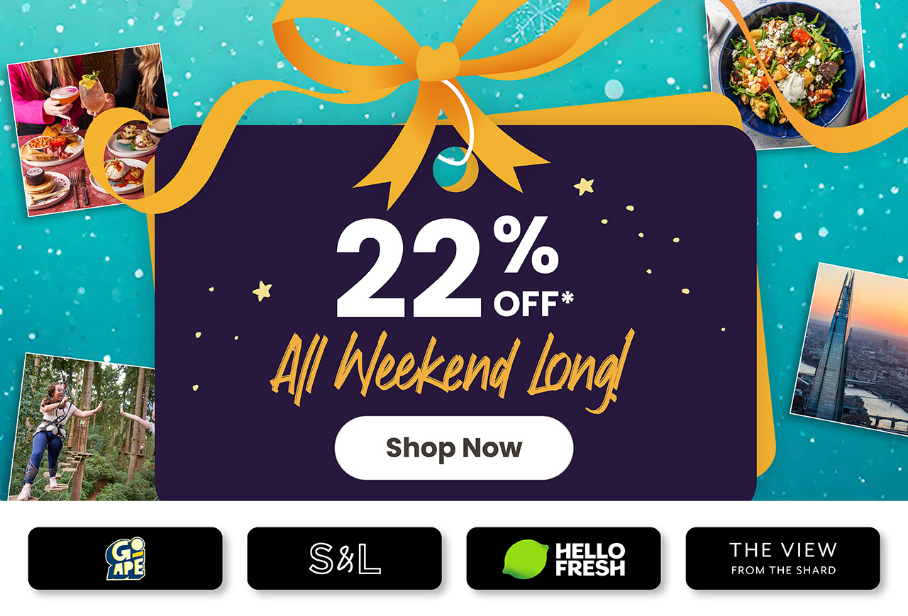 22% Off All Weekend Long!