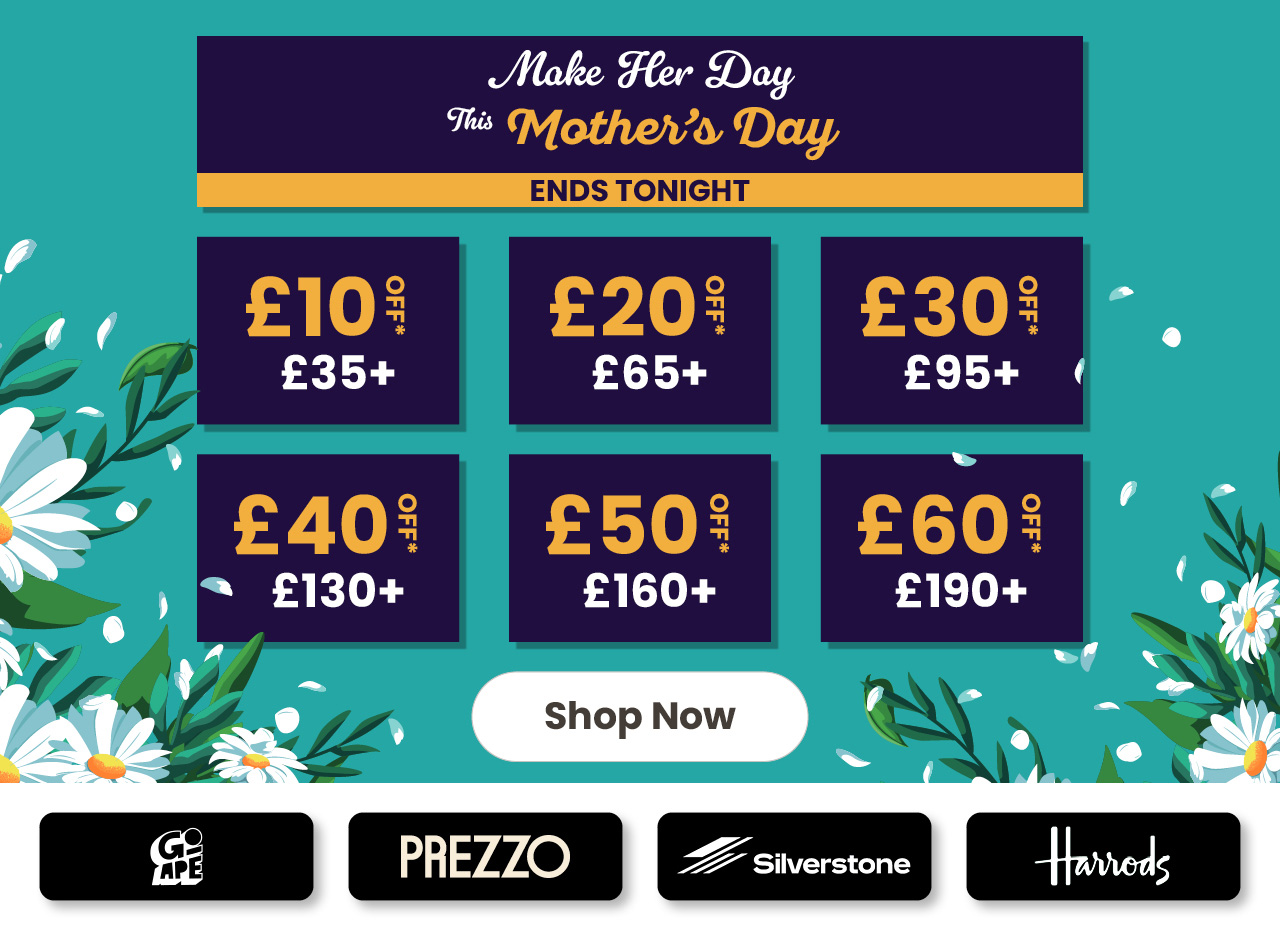 Make Her Day This Mother's Day With £60 Off. Ends Tonight!