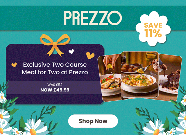 Exclusive Two Course Meal for Two at Prezzo