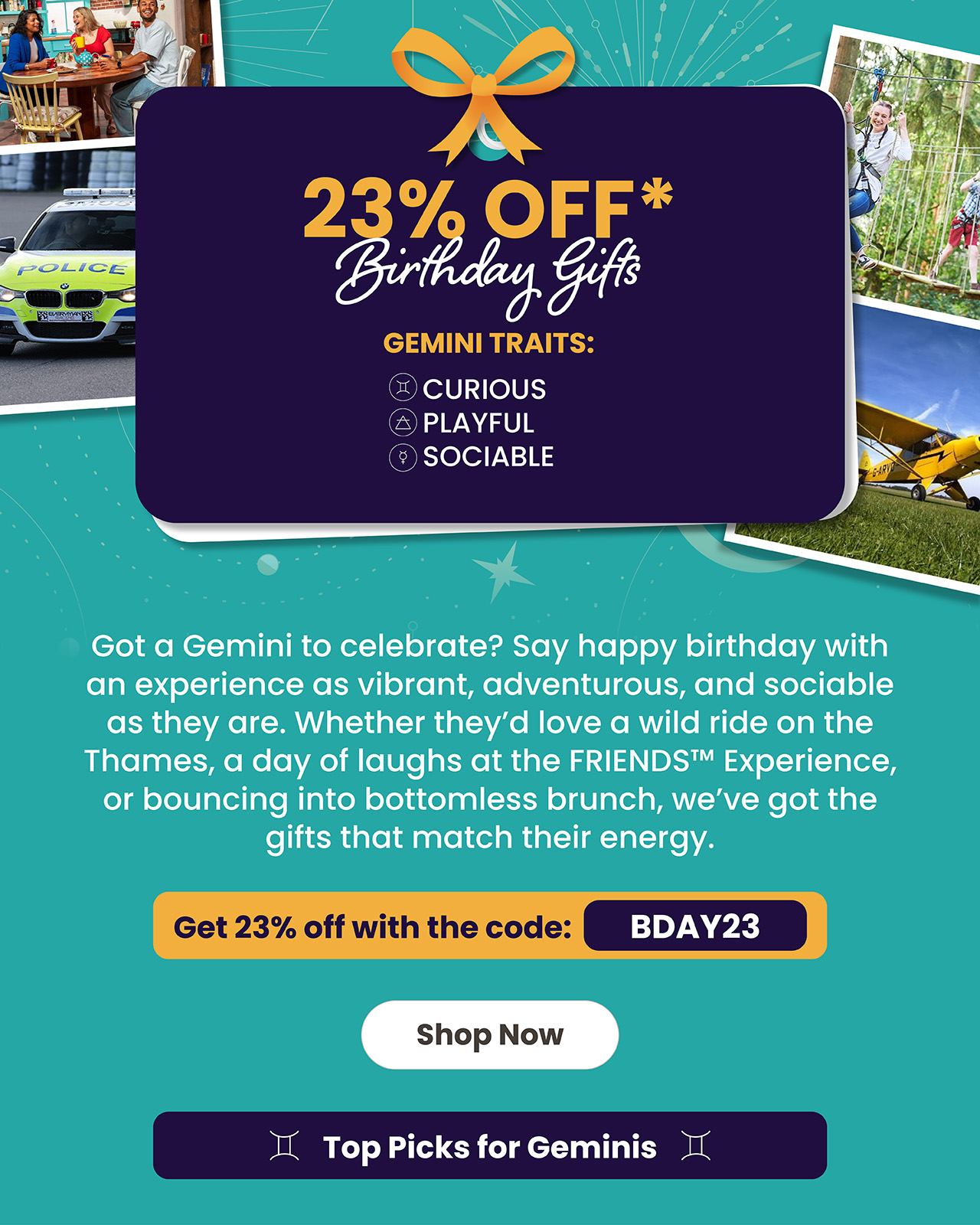 23% off* birthday gifts