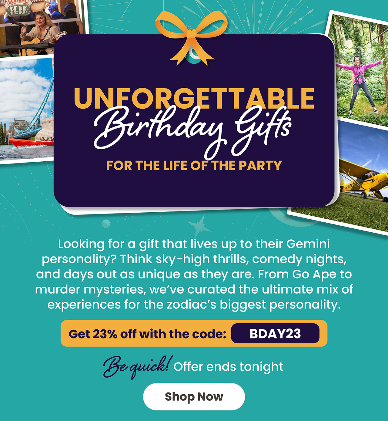 Unforgettable birthday gifts for the life of the party