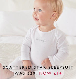 Scattered Star Sleepsuit WAS £20, NOW £14