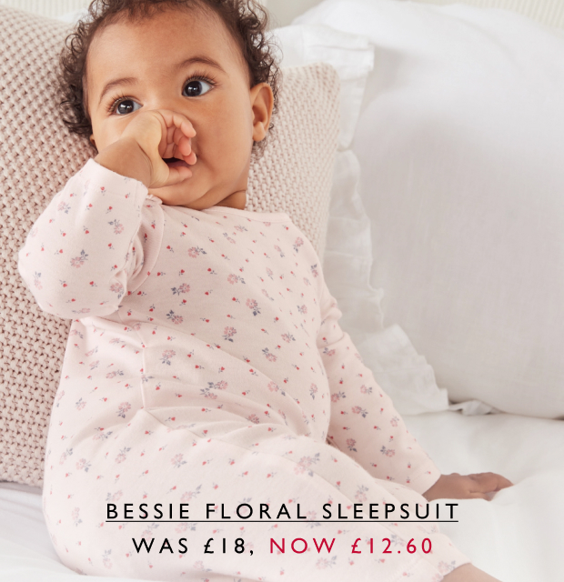 Bessie Floral Sleepsuit WAS £18, NOW £12.60