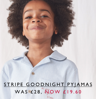 Stripe Goodnight Pyjamas WAS £28, NOW £19.60