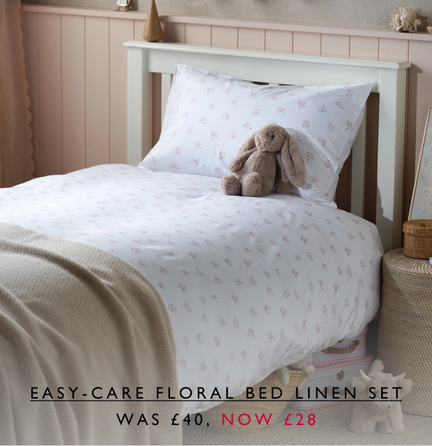 Easy-Care Floral Bed Linen Set WAS £40, NOW £28