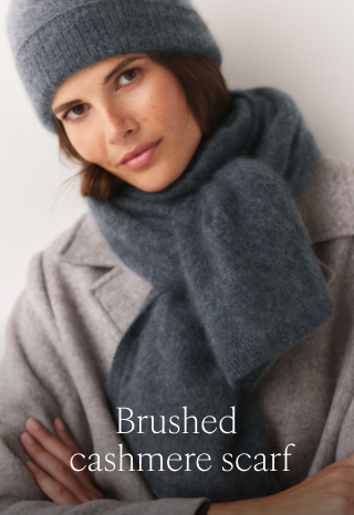 Brushed cashmere scarf